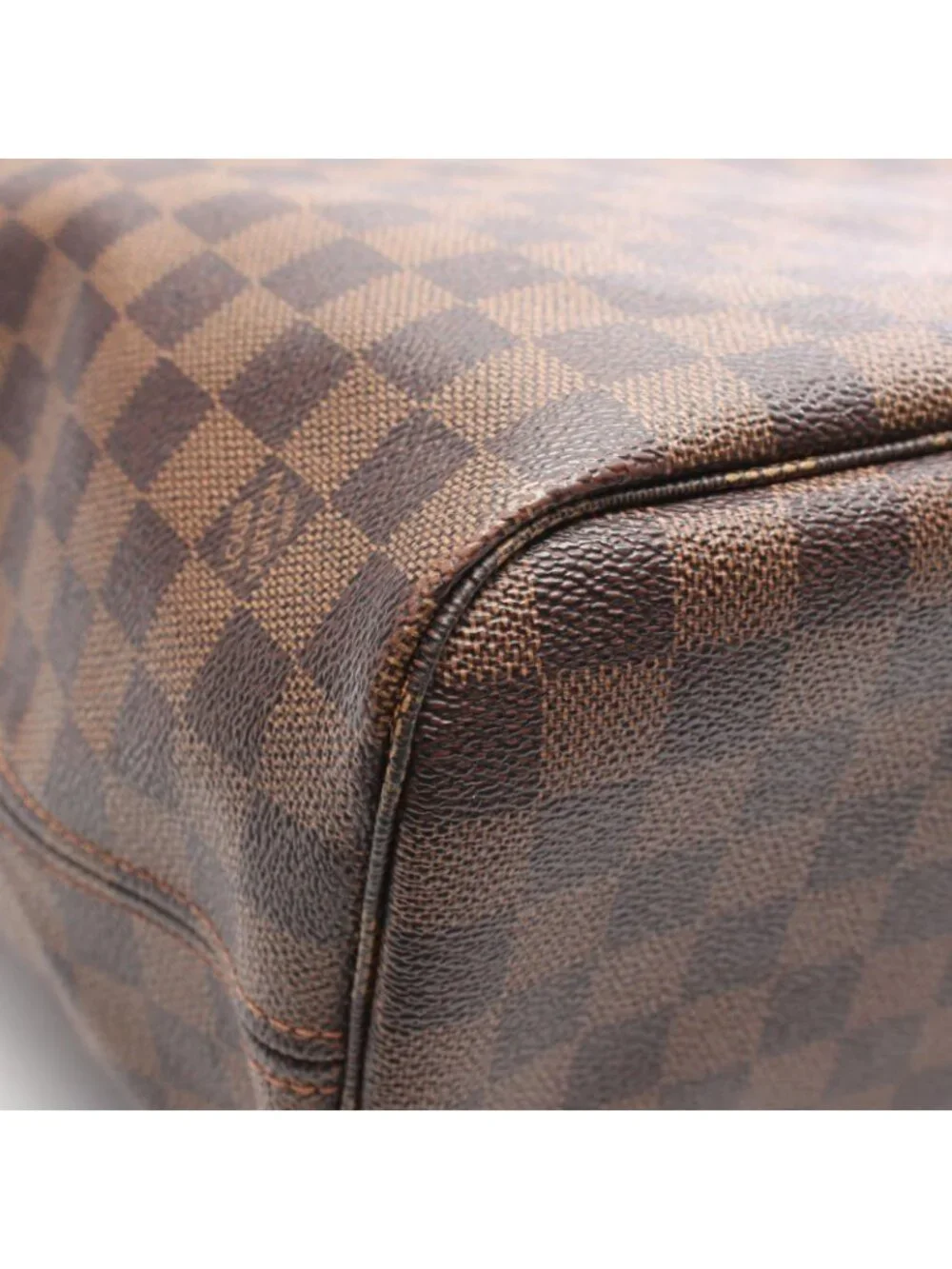 Louis Vuitton Tote Bag Neverfull MM Damier Ebene Cerise Canvas Leather
